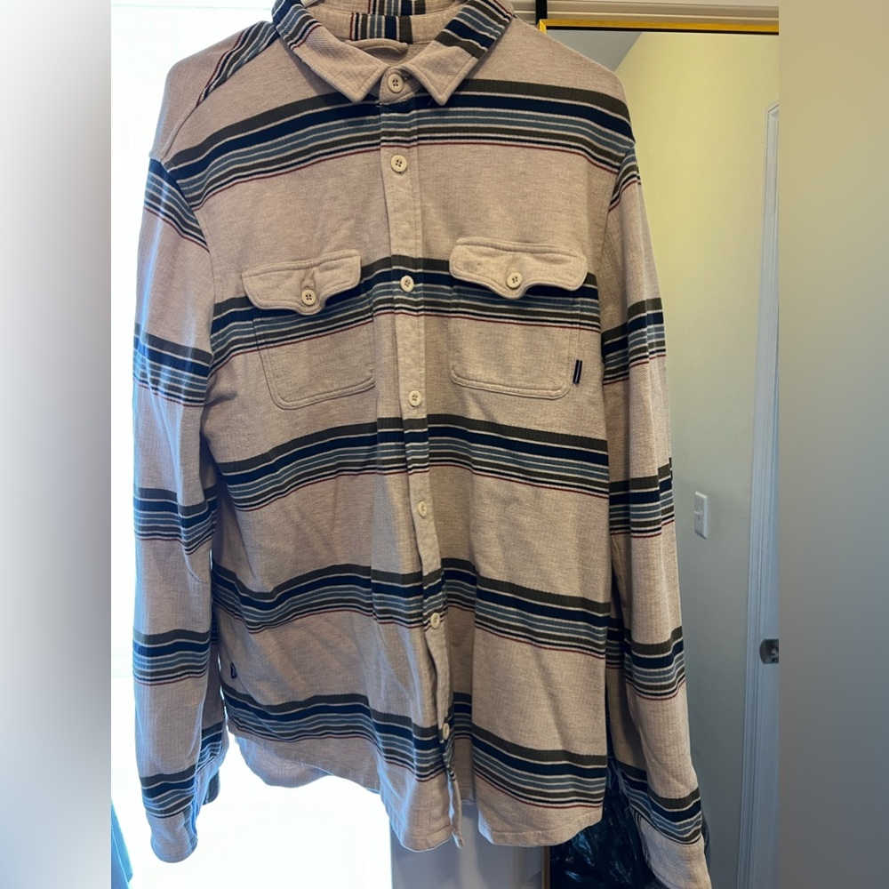 O'Neill terry knit button down shirt